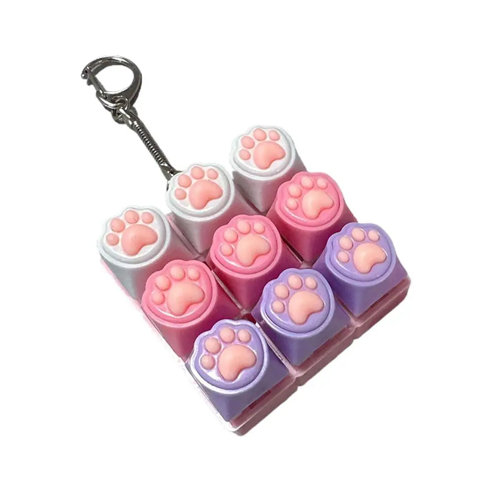 LED Crystal Keycap Fidget Keychain