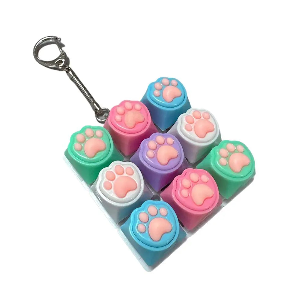 LED Crystal Keycap Fidget Keychain