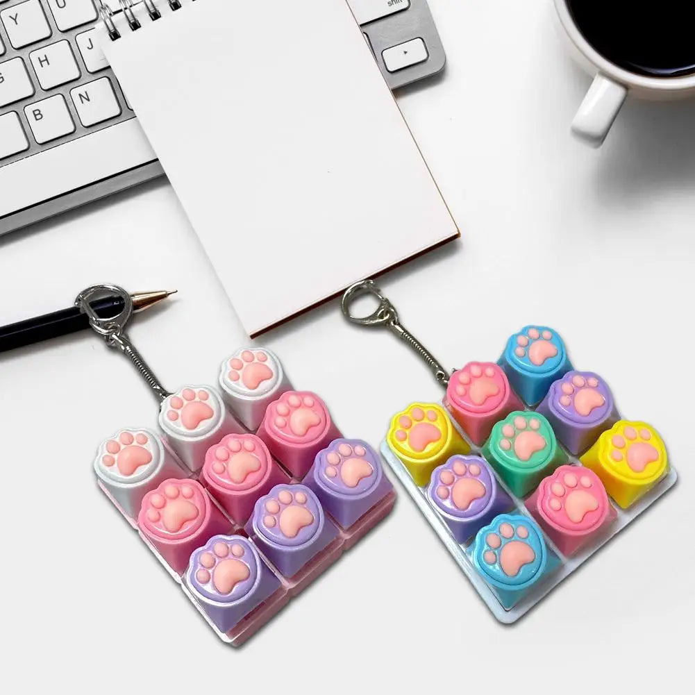 LED Crystal Keycap Fidget Keychain