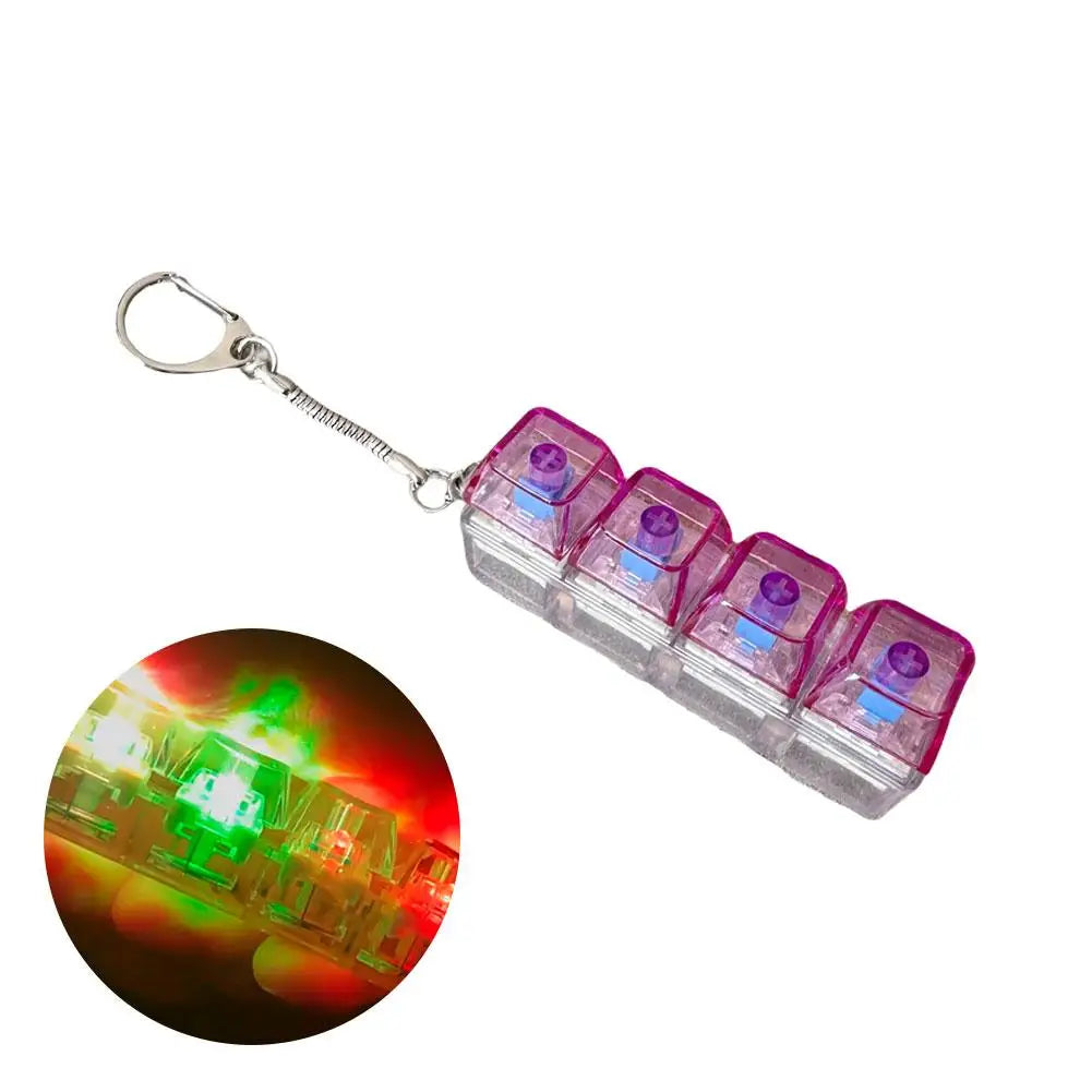 LED Crystal Keycap Fidget Keychain
