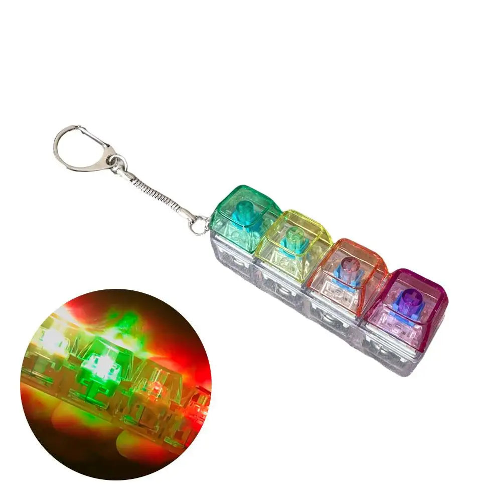 LED Crystal Keycap Fidget Keychain