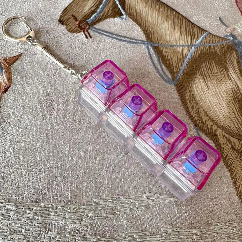 LED Crystal Keycap Fidget Keychain