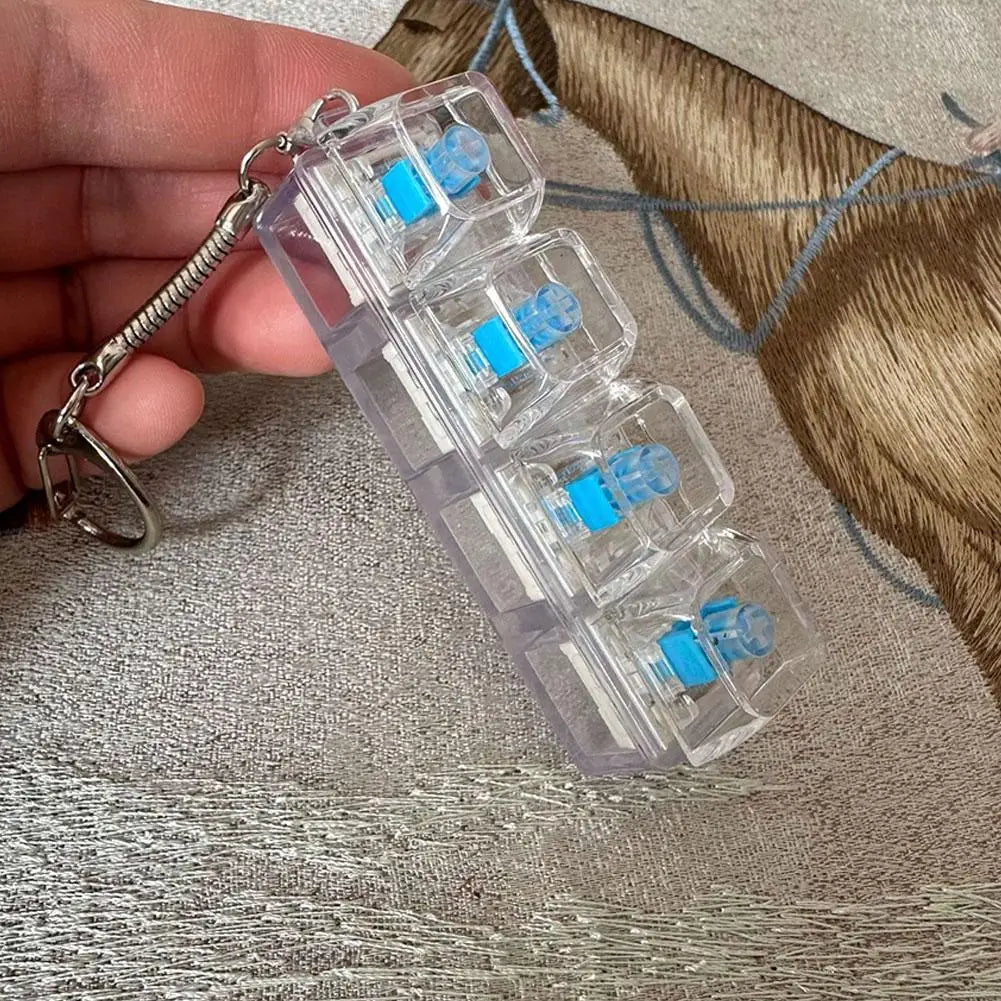 LED Crystal Keycap Fidget Keychain